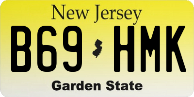 NJ license plate B69HMK