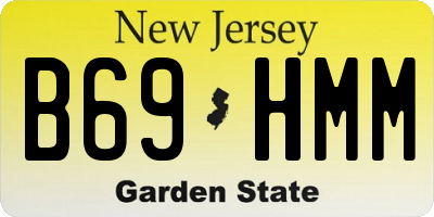 NJ license plate B69HMM