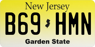 NJ license plate B69HMN