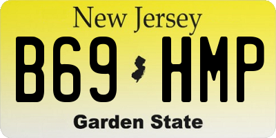 NJ license plate B69HMP