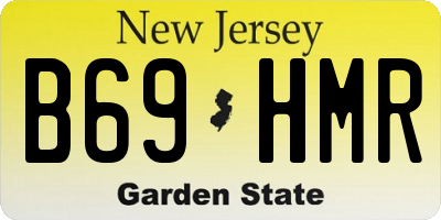 NJ license plate B69HMR