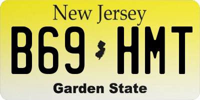 NJ license plate B69HMT