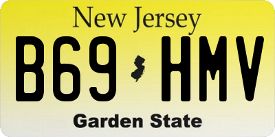 NJ license plate B69HMV