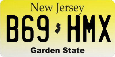 NJ license plate B69HMX