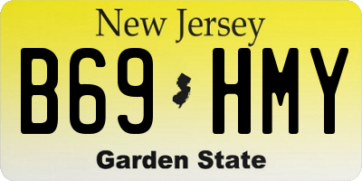 NJ license plate B69HMY