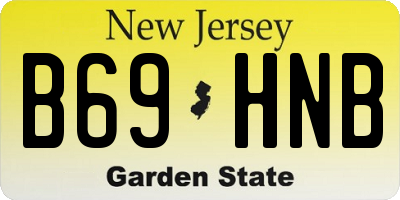 NJ license plate B69HNB