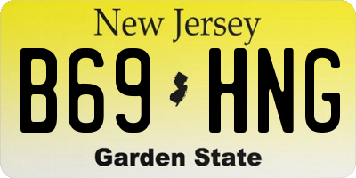 NJ license plate B69HNG