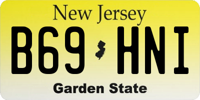 NJ license plate B69HNI