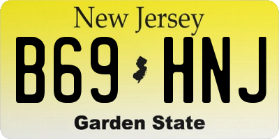 NJ license plate B69HNJ