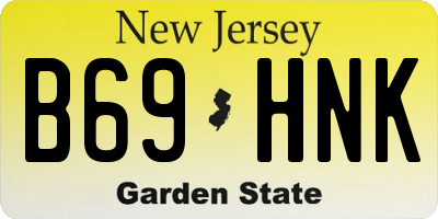 NJ license plate B69HNK