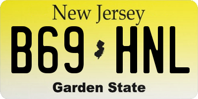 NJ license plate B69HNL
