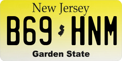 NJ license plate B69HNM