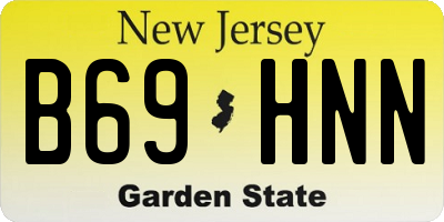 NJ license plate B69HNN