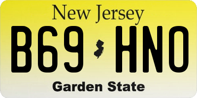NJ license plate B69HNO
