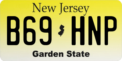 NJ license plate B69HNP