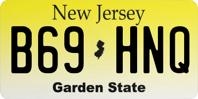 NJ license plate B69HNQ