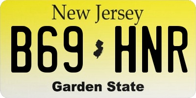 NJ license plate B69HNR