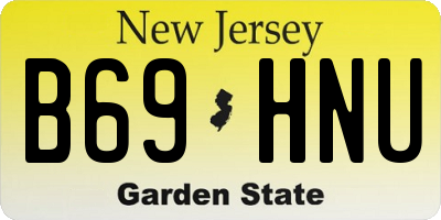 NJ license plate B69HNU