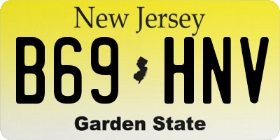 NJ license plate B69HNV