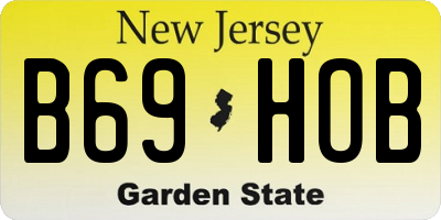 NJ license plate B69HOB