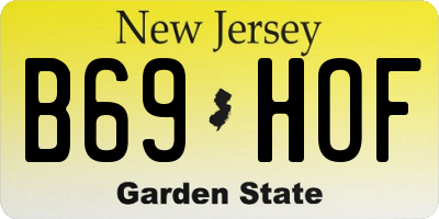 NJ license plate B69HOF