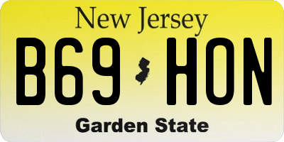 NJ license plate B69HON