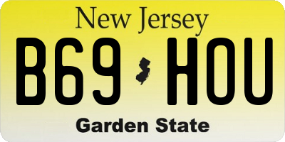 NJ license plate B69HOU