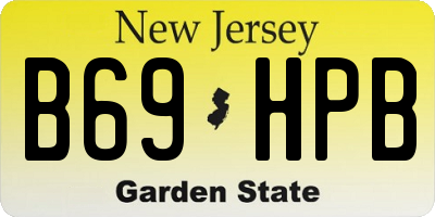 NJ license plate B69HPB