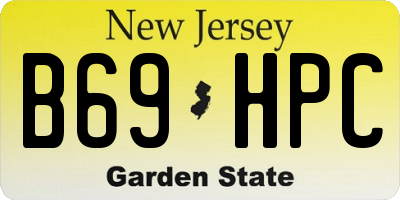 NJ license plate B69HPC