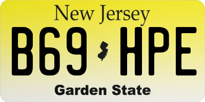 NJ license plate B69HPE