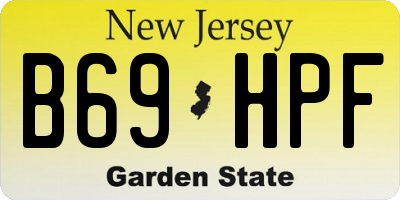 NJ license plate B69HPF