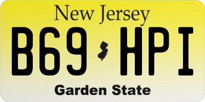 NJ license plate B69HPI