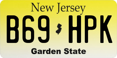 NJ license plate B69HPK