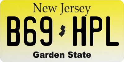NJ license plate B69HPL