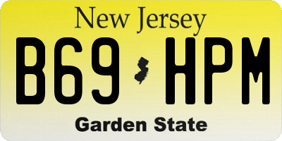 NJ license plate B69HPM