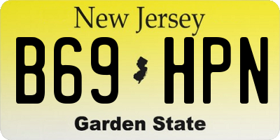 NJ license plate B69HPN