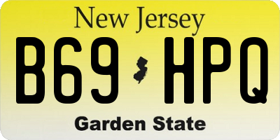 NJ license plate B69HPQ