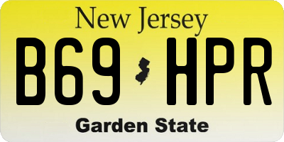 NJ license plate B69HPR