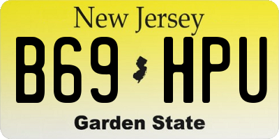 NJ license plate B69HPU