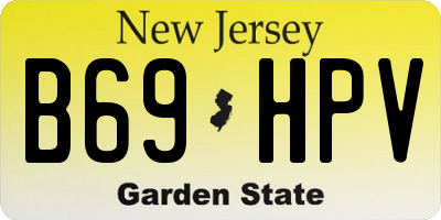 NJ license plate B69HPV