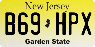 NJ license plate B69HPX