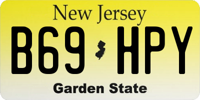 NJ license plate B69HPY