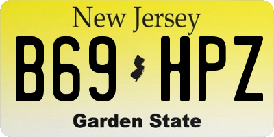 NJ license plate B69HPZ