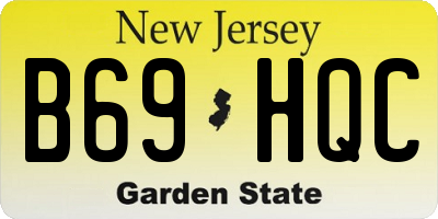 NJ license plate B69HQC