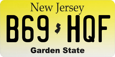 NJ license plate B69HQF