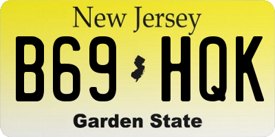 NJ license plate B69HQK