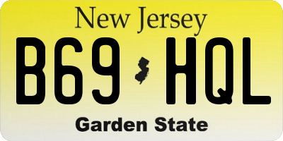 NJ license plate B69HQL