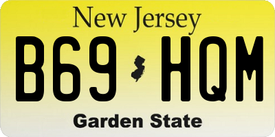 NJ license plate B69HQM