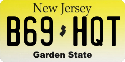 NJ license plate B69HQT