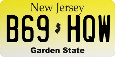 NJ license plate B69HQW